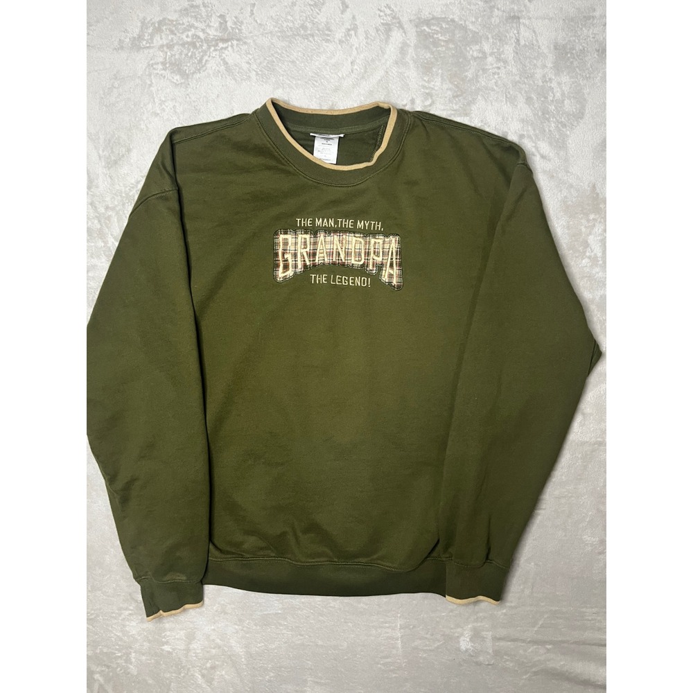 MC Sport Grandpa The Man The Myth The Legend Sweatshirt Green XL